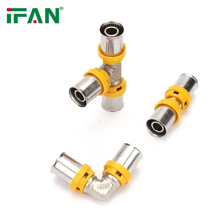 Yellow PEX Press Fitting