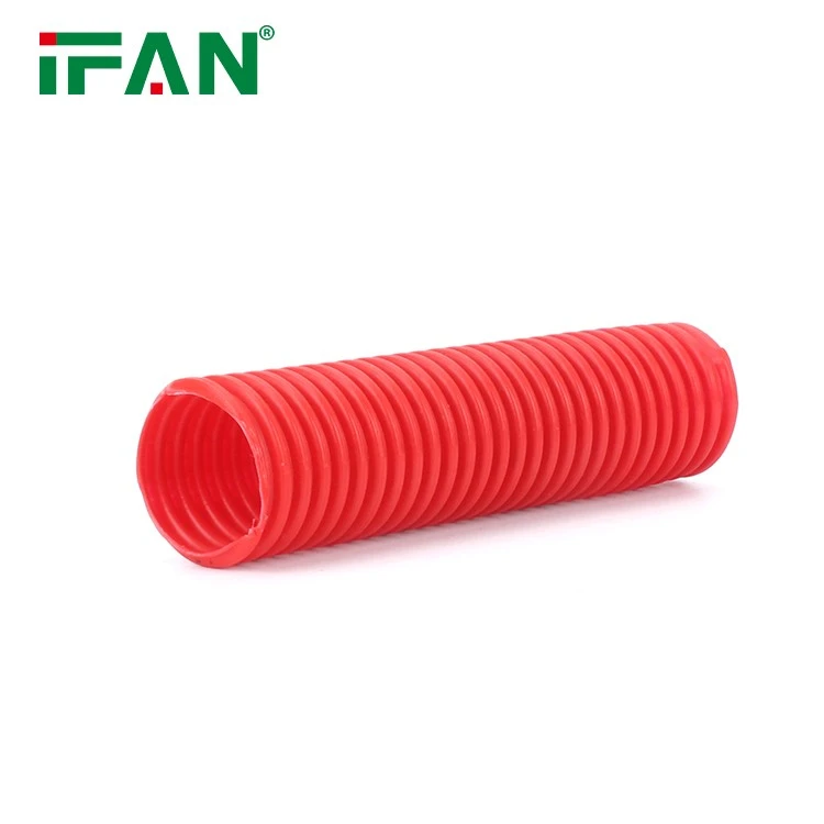 Red Plastic corrugated pipes